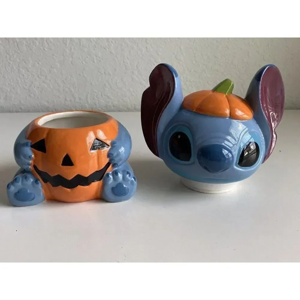 Disney Pumpkin Stitch Halloween Cookie Jar 2022 Stitch from Lilo‎ & Stitch NEW